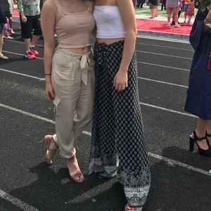 paisley print black and white palooza pants